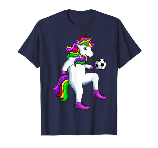 Soccer Girl Unicorn Youth Women Players T-Shirt