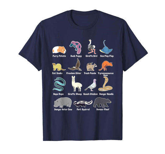 Animals Of The World - Rare Exotic Animals Funny Memes Gift T-Shirt