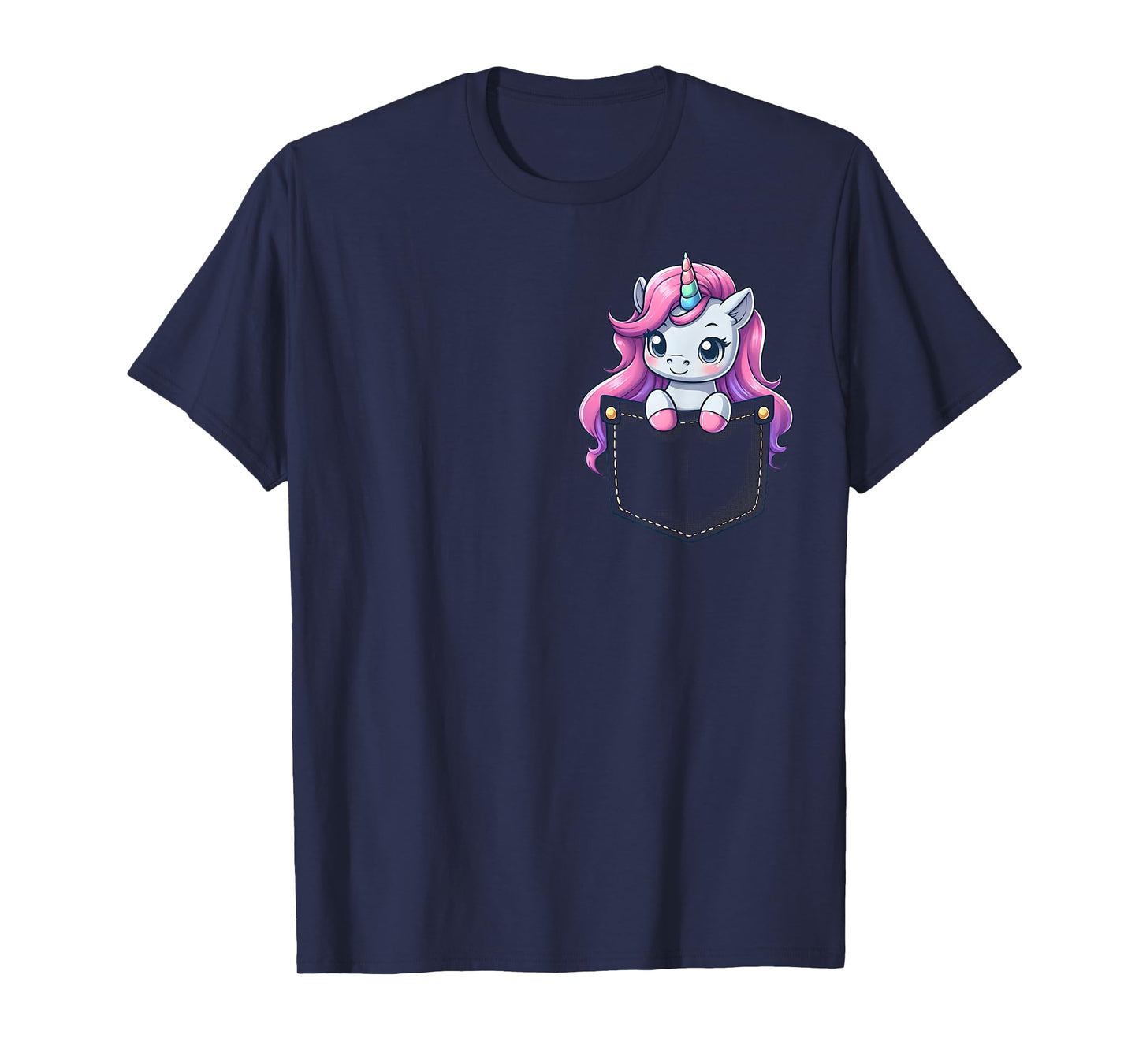 Majestic Unicorn in Pocket for Kids, Boys, Girls, Women T-Shirt