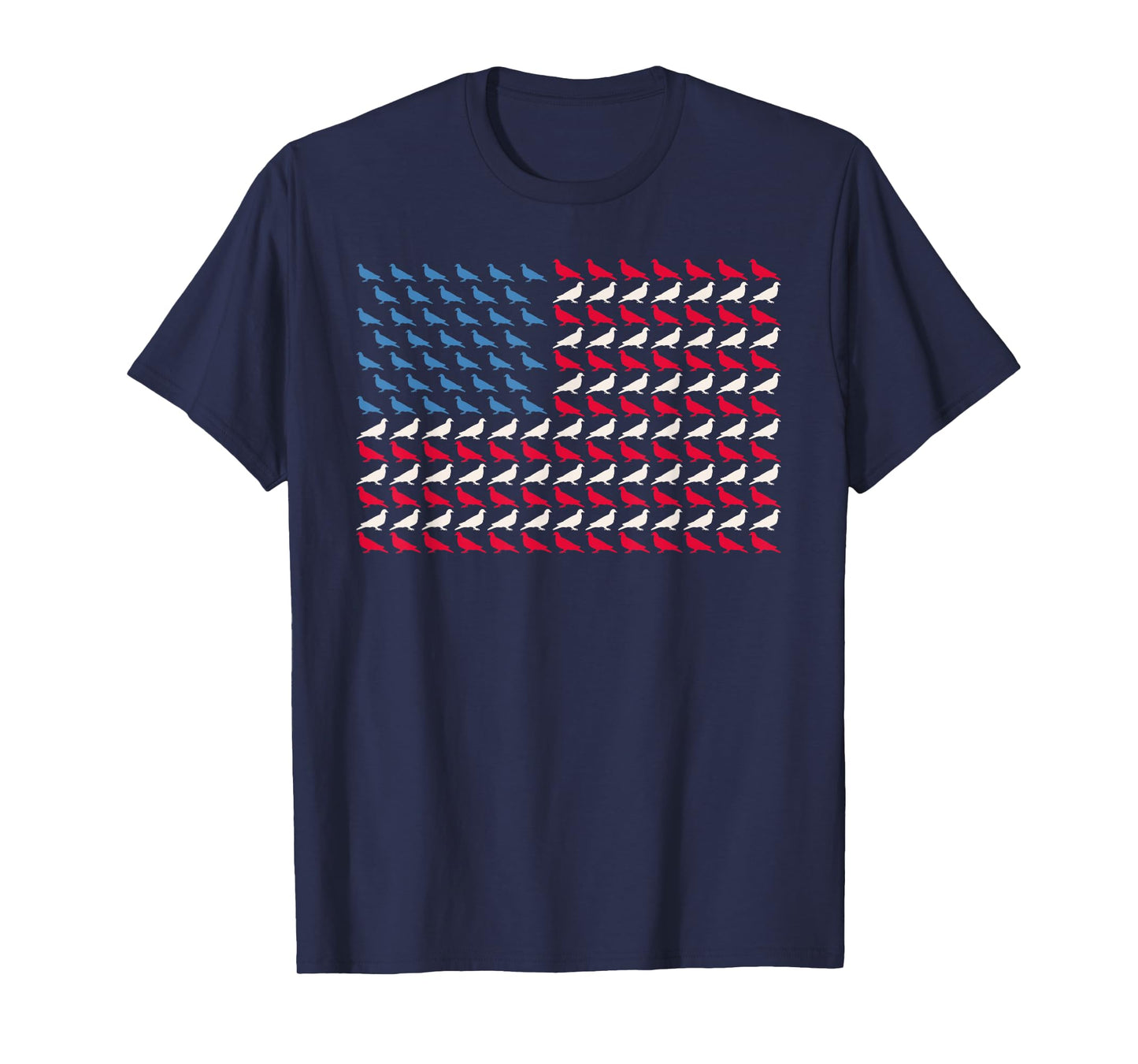 Pigeon American Flag Bandtail US 4th Of July Bird USA Gift T-Shirt