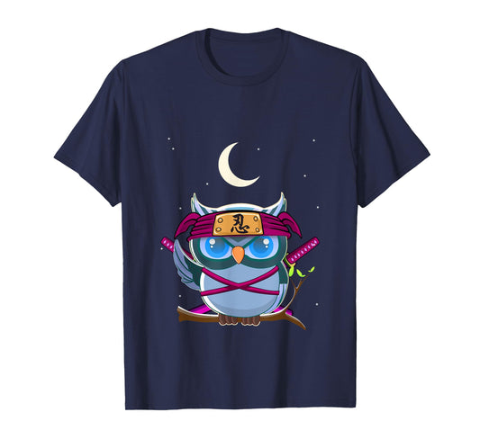 Ninja Owl Cute Japanese Anime Easy Halloween Costume T-Shirt