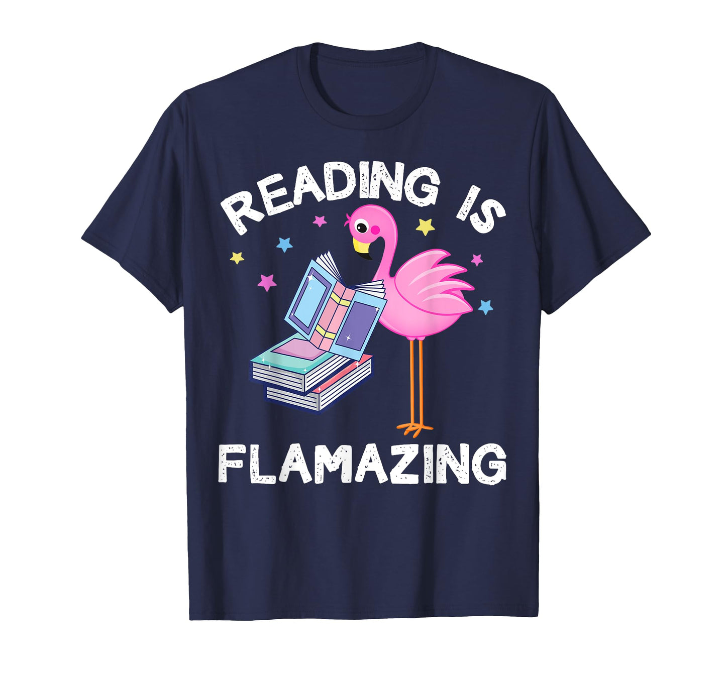 Reading is Flamazing Funny Flamingo Book Lover Reader Gift T-Shirt