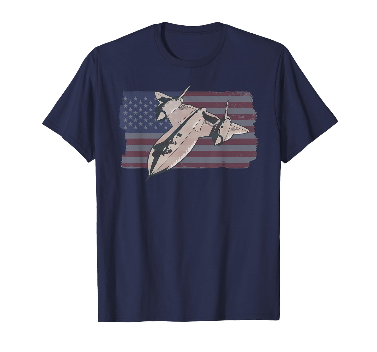 Military Aircraft SR-71 Blackbird USAF Pilot US Flag T-Shirt