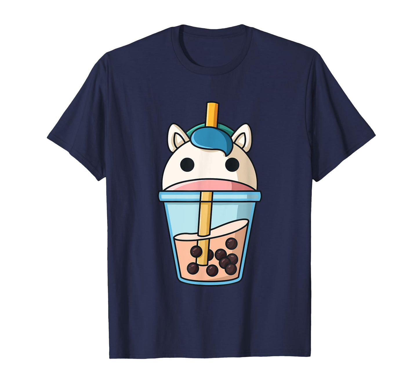 Bubble tea Unicorn boba pearls sweet Unicorn Girl T-Shirt
