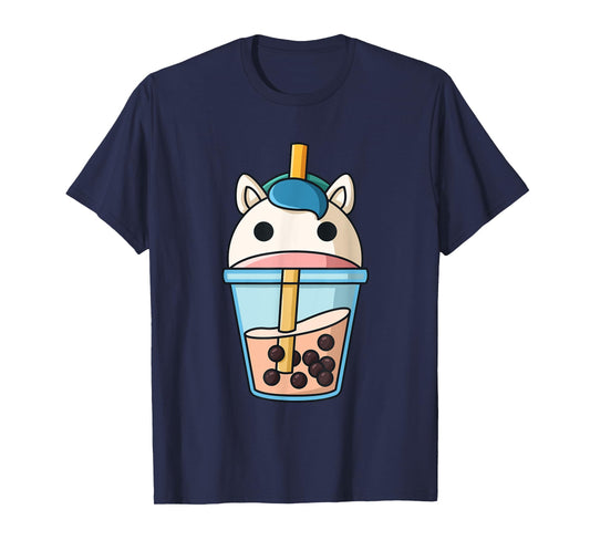 Bubble tea Unicorn boba pearls sweet Unicorn Girl T-Shirt