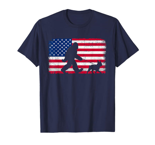 Retro Boston Terrier 4th of July US American Flag Patriotic T-Shirt for Women Kids Men