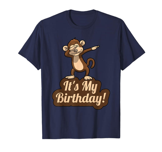 It's My Birthday Dabbing Monkey T-Shirt for Men, Women, Kids T-Shirt