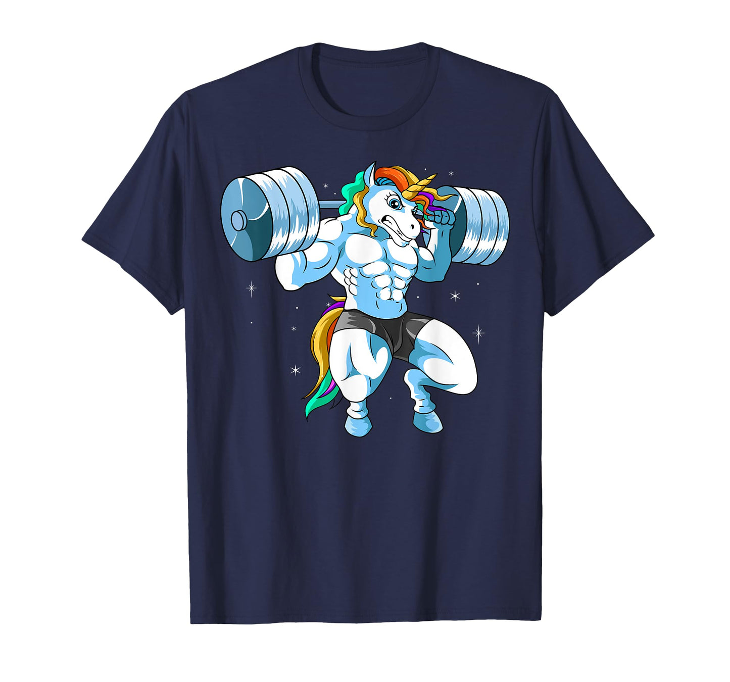 Weightlifing Barbell - Funny Unicorn Weightlifter T-Shirt