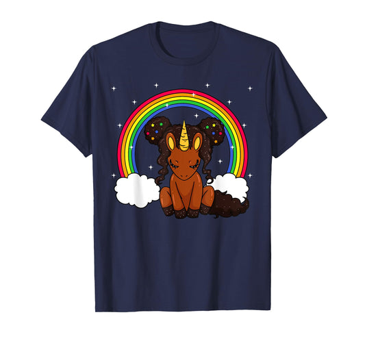 African American Unicorn African Unicorn Love T-Shirt