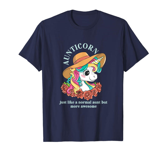 Aunticorn Aunt Unicorn Auntie Niece Nephew Sister Mom Uncle T-Shirt