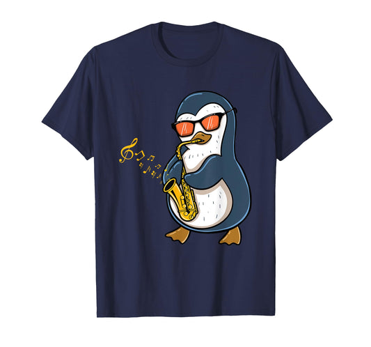 Penguin Playing Saxophone T-Shirt