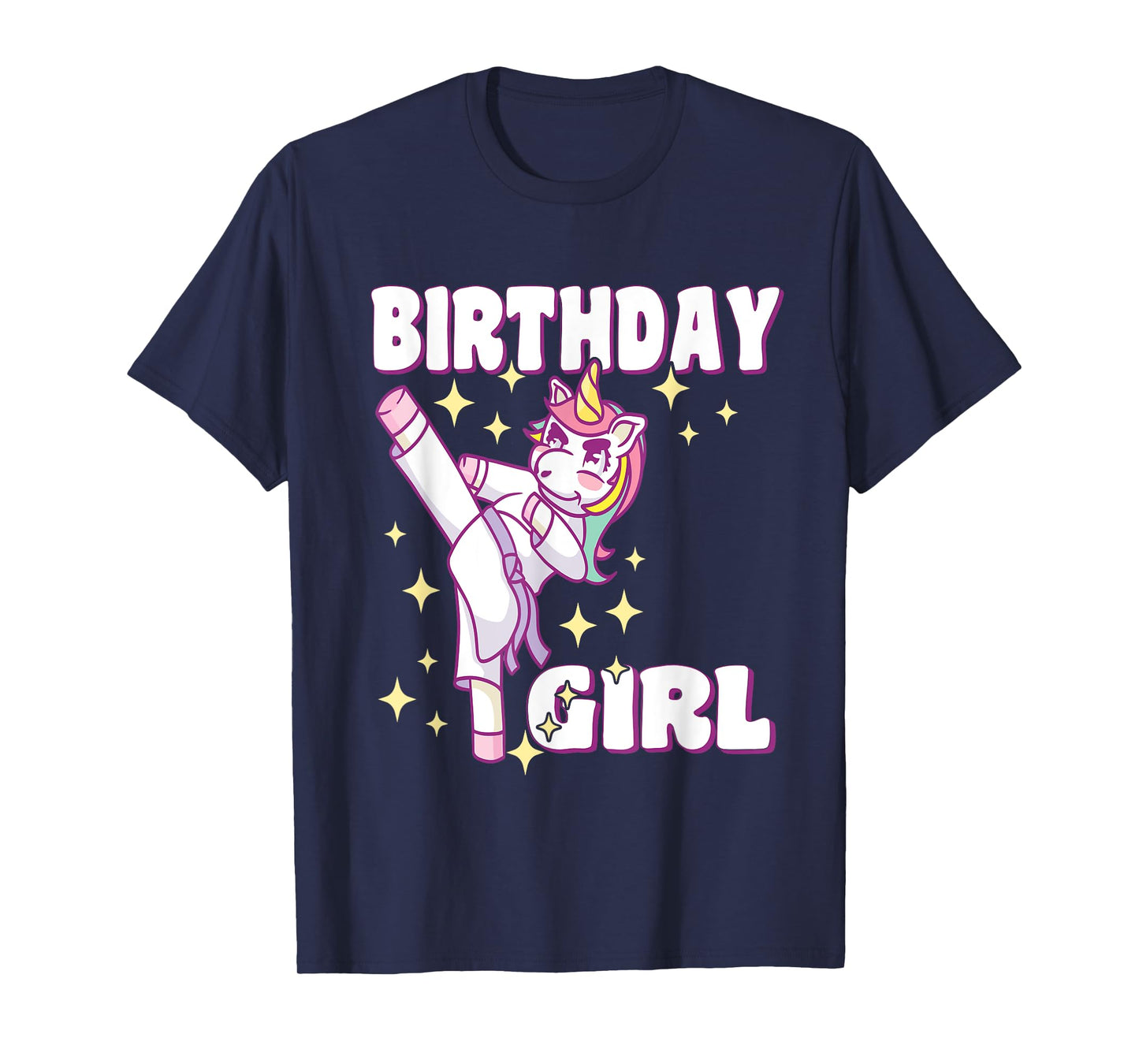 Birthday Karate Unicorn Girl T-Shirt