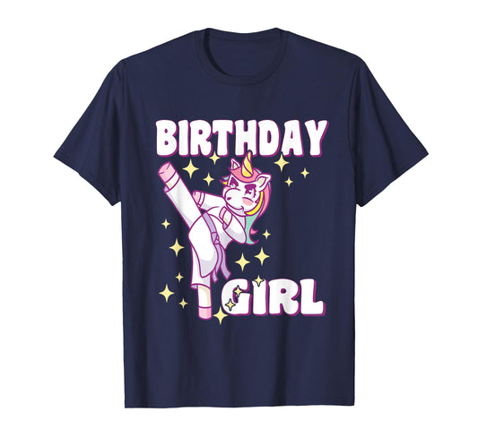 Birthday Karate Unicorn Girl T-Shirt