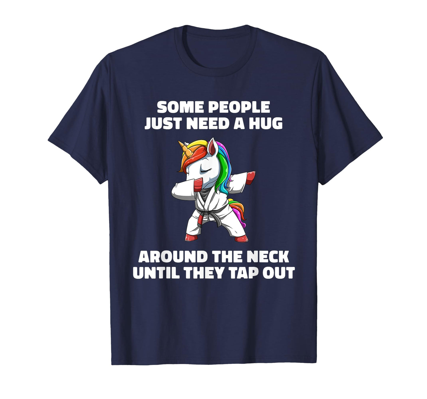 Funny Jiu Jitsu Choke Hug - Unicorn BJJ Grappling T-Shirt