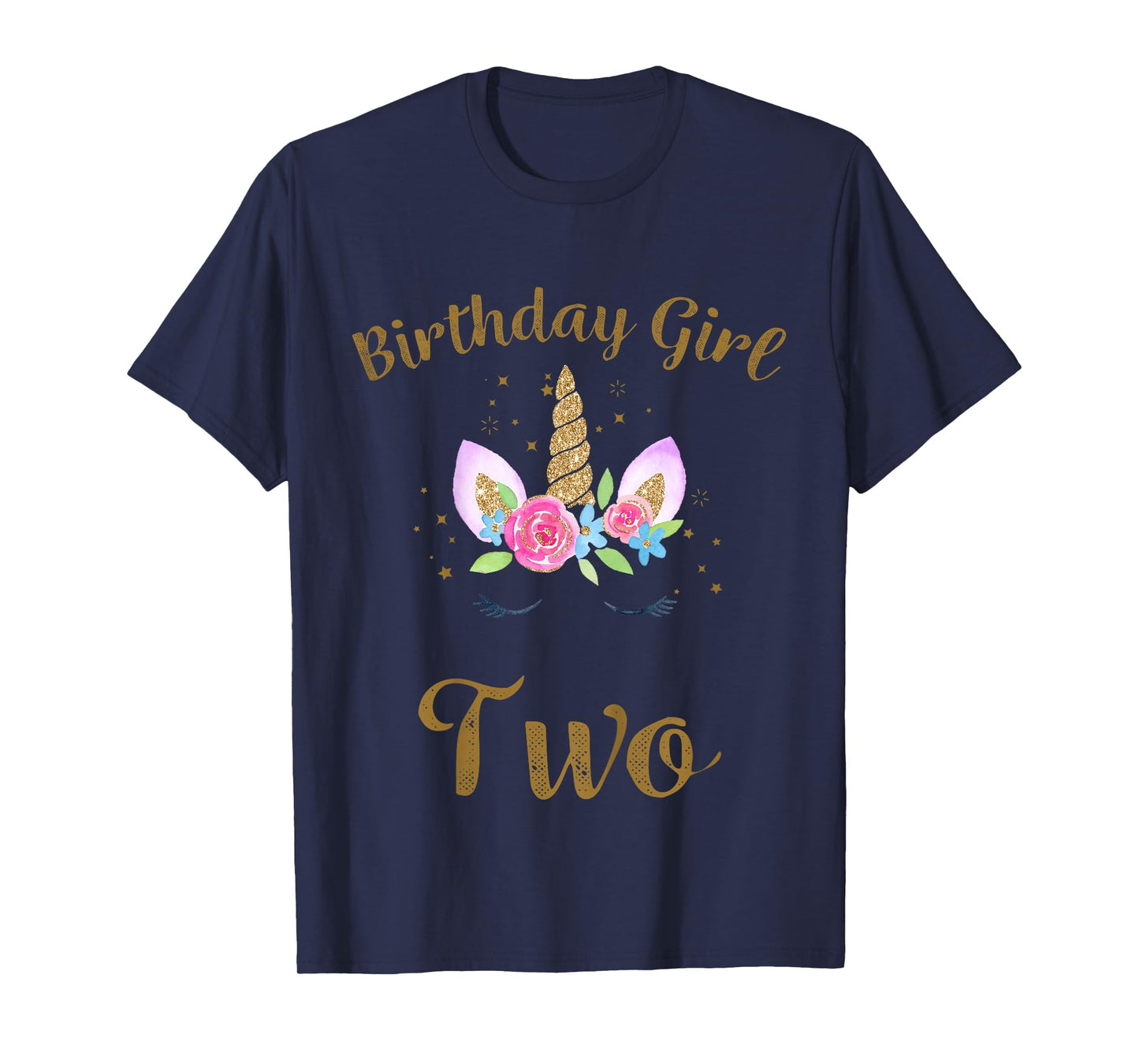 Kids 2nd Birthday Girl Unicorn Shirt Second Birthday Outfit T-Shirt