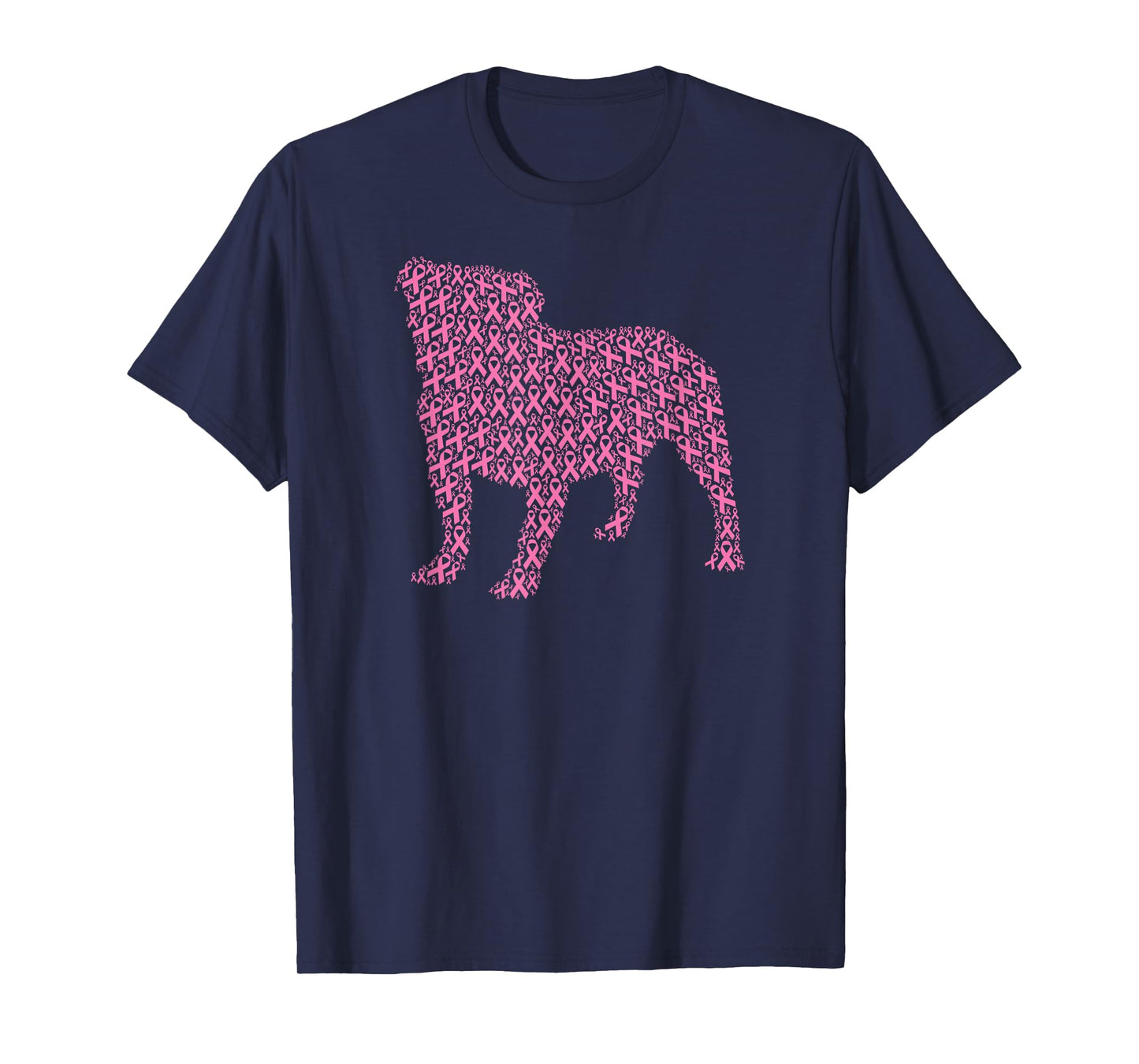 Breast Cancer Awareness Pink Ribbon & Survivor - Bulldog T-Shirt