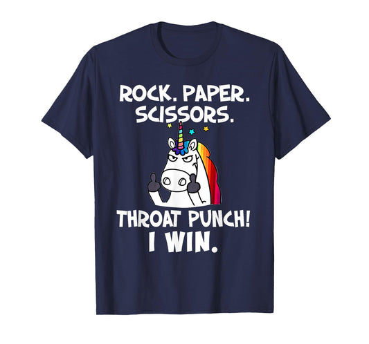 Rock Paper Scissors With The Coolest Unicorn Ever T-Shirt