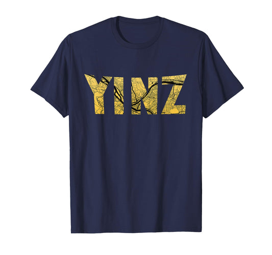 YINZ Pittsburgh Map 412 Yinzers T-Shirt