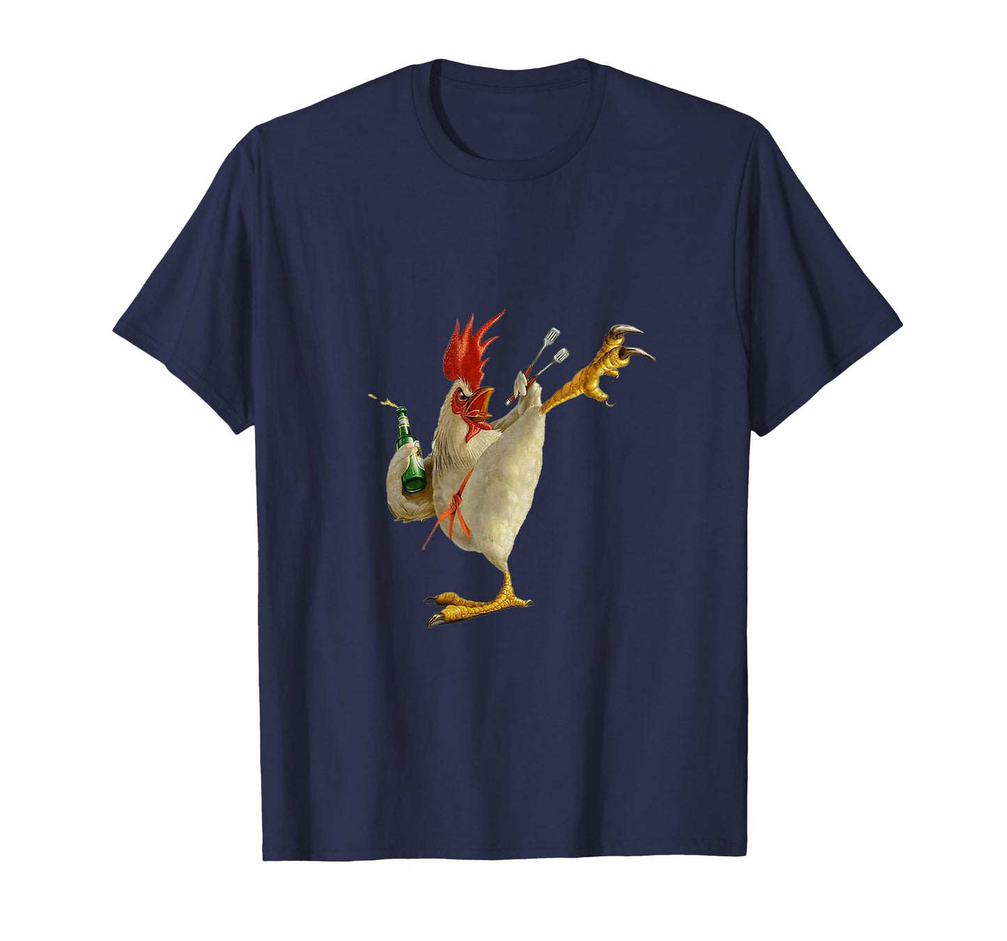 Funny Karate Chicken Action-Packed Humor Design T-Shirt