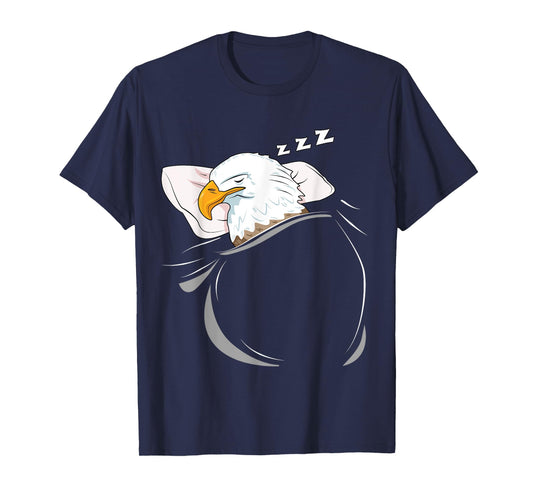 Eagle Sleeping Animal Pajamas Nap PJs Outfit Gift Bald Eagle T-Shirt