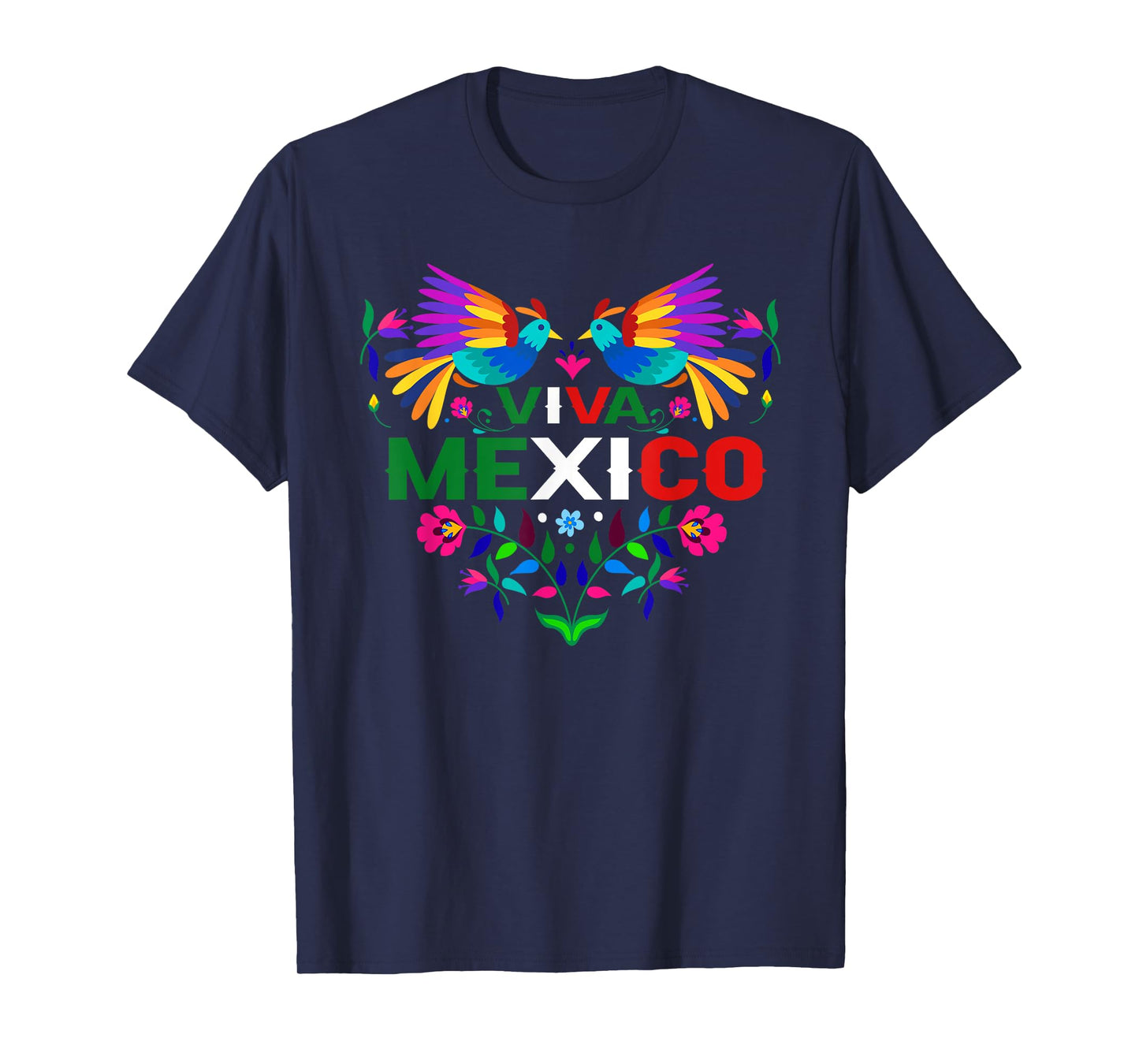 Viva Mexico Otomi Bird Proud Mexican Independence Day T-Shirt