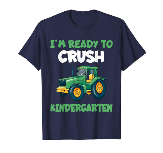 Kindergarten Kids Farm Back to School Shirt Tractors Gifts T-Shirt