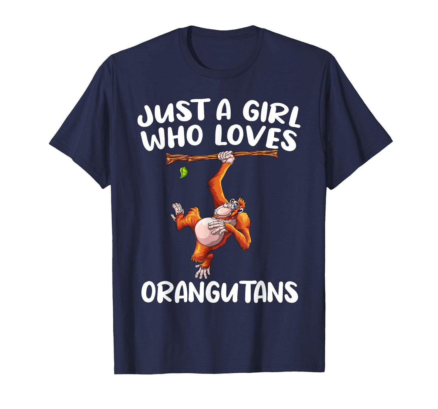 Funny Orangutan Art For Girls Women Monkey Orang Ape Lover T-Shirt