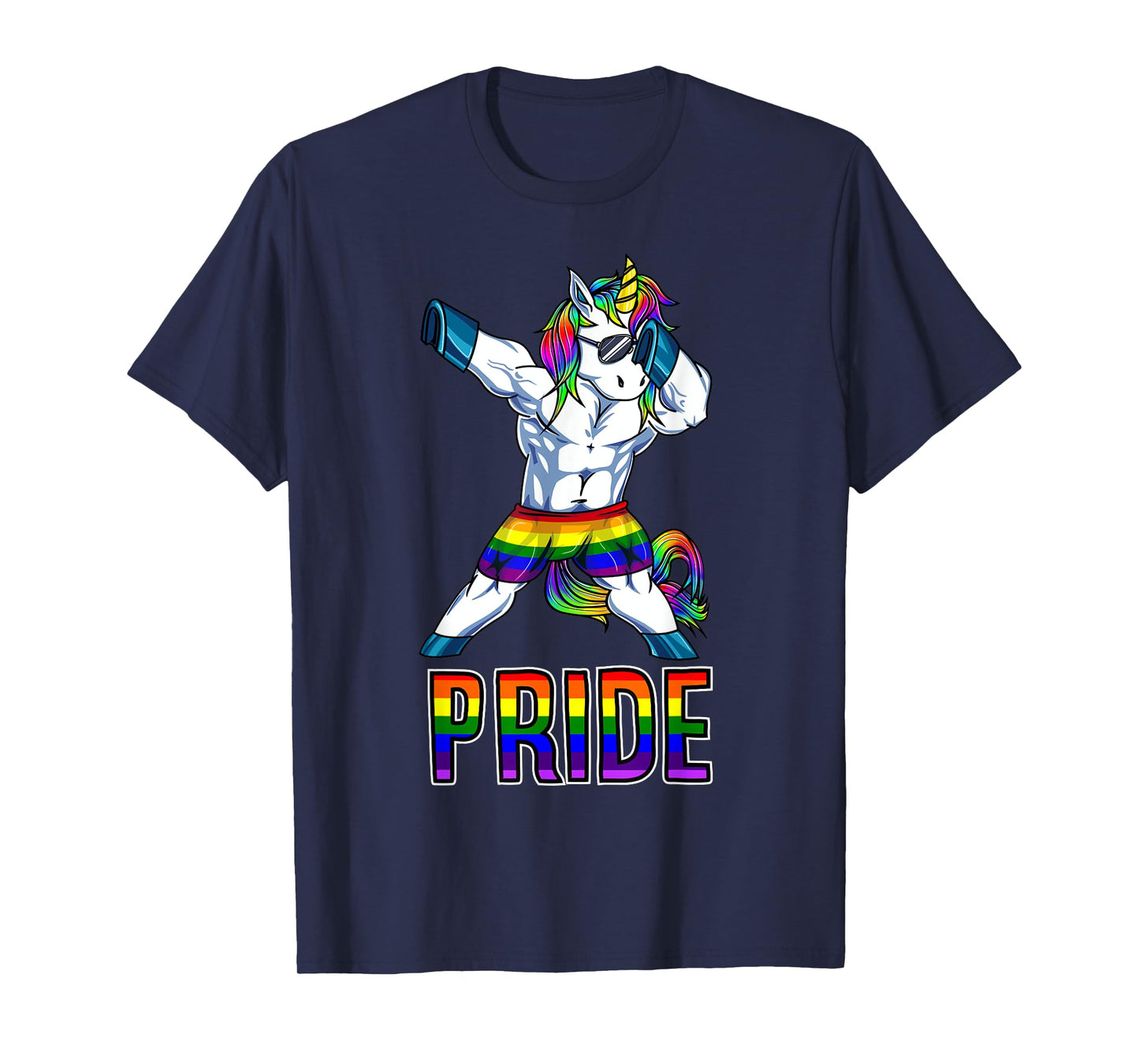 Pride LGBT Bodybuilding Unicorn Muscle Lesbian Gay Gift T-Shirt