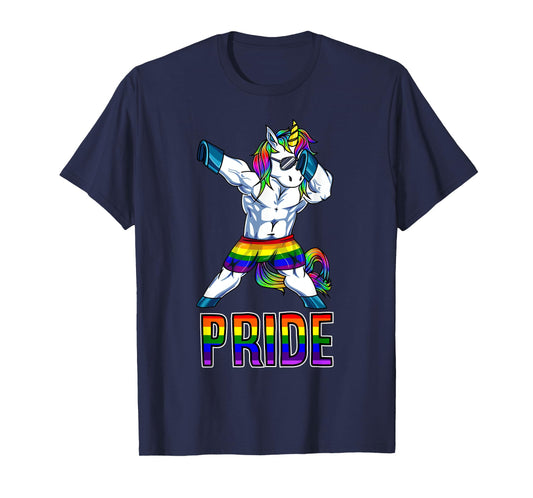 Pride LGBT Bodybuilding Unicorn Muscle Lesbian Gay Gift T-Shirt
