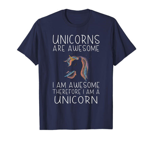 Die glitzernden Einhrner Unicorn - Unicorns are awesome, I am awesome T-Shirt