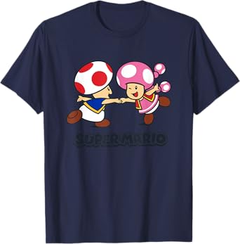 Super Mario Bros Happy Toads Classic Nintendo Duo T-Shirt
