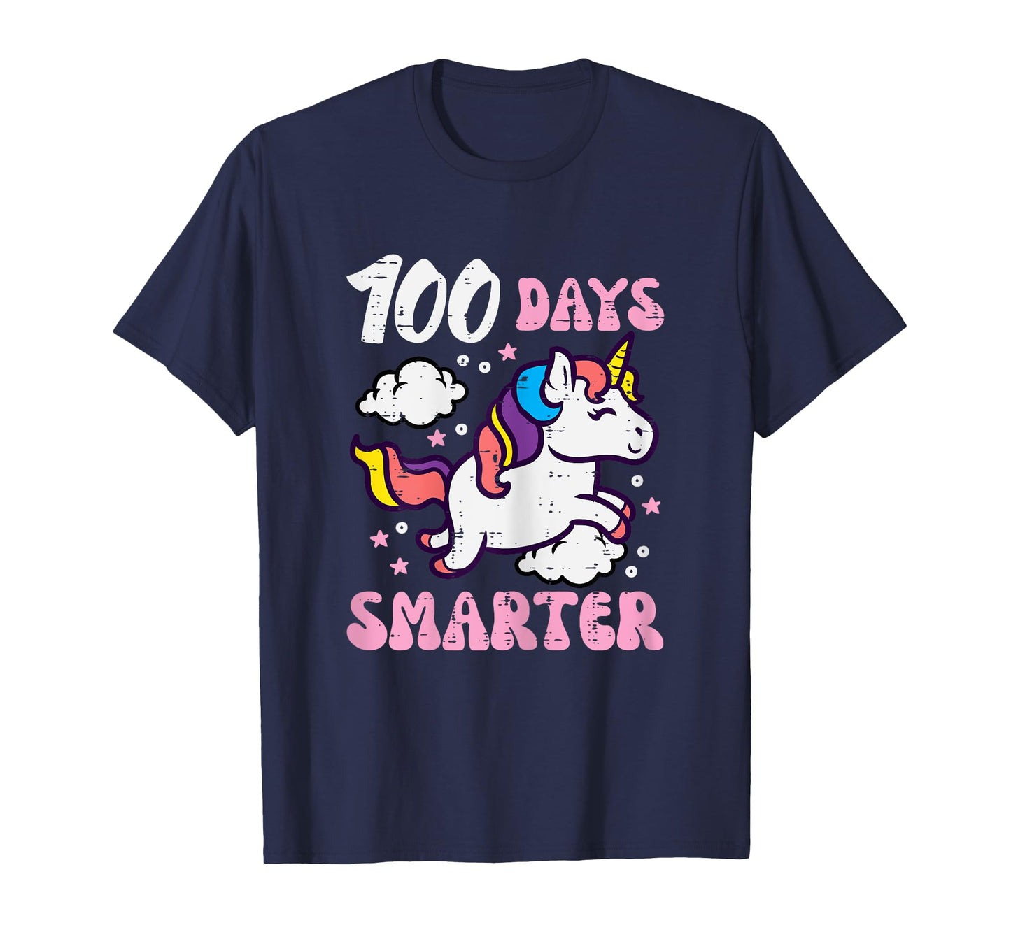 100 Days Smarter Unicorn 100th Day School Toddler Girls Kids T-Shirt