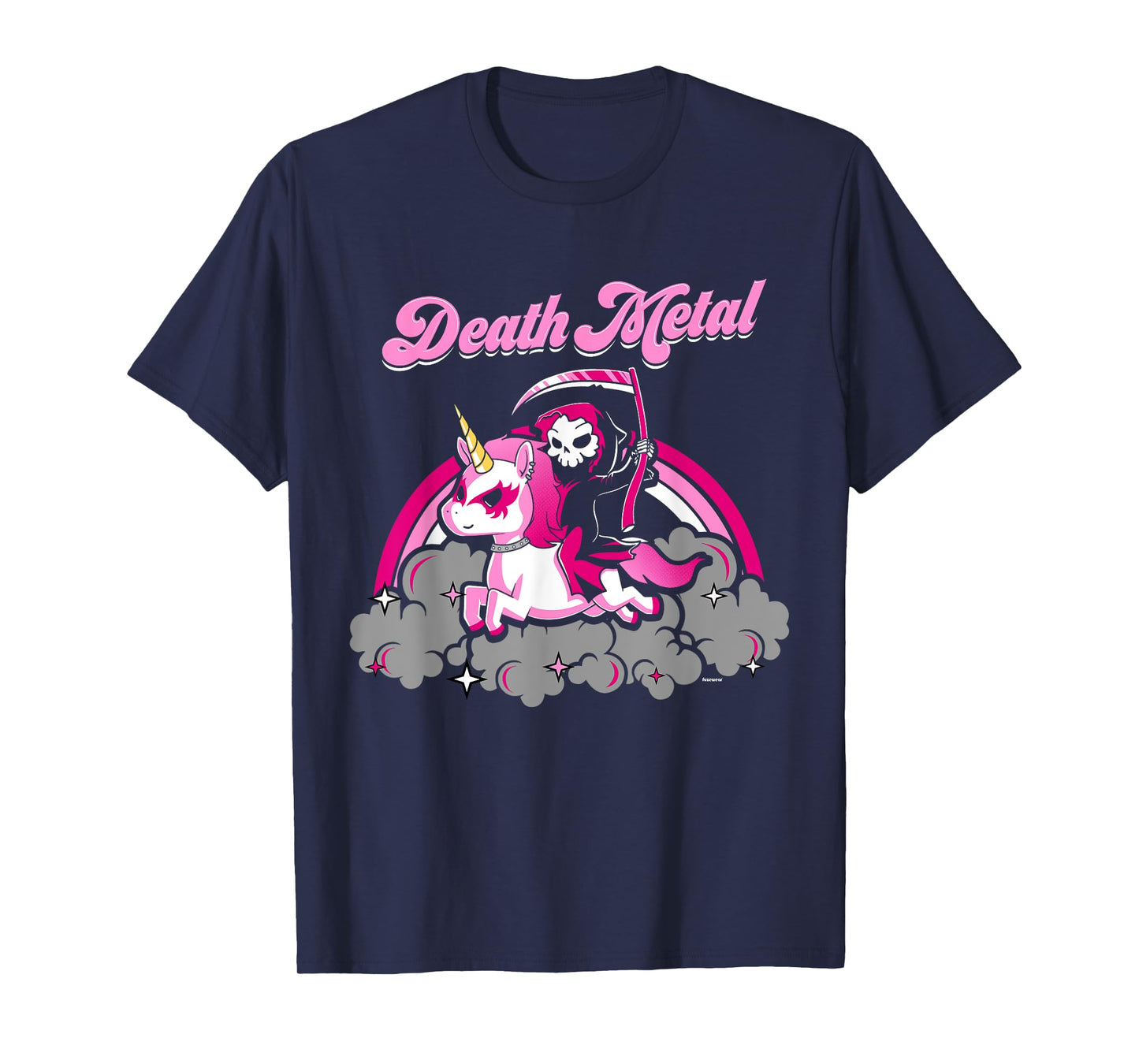 Unicorn Death Metal Rocker Go To Hell Shirt Pink T-Shirt