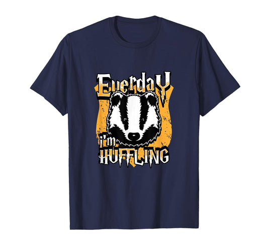 Funny Everyday I'm Huffling Badger Animal Graphic T-shirt T-Shirt