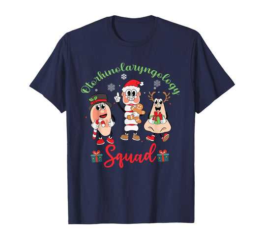 Otolaryngologist Squad ENT Nurse Christmas Xmas Holiday T-Shirt