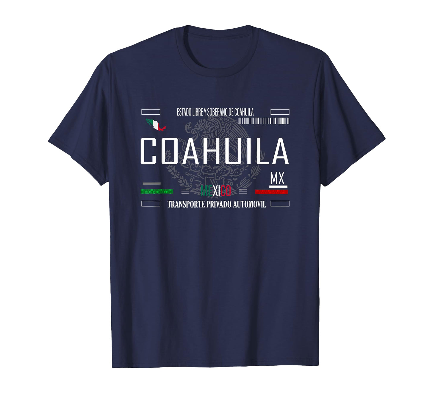 COAHUILA Mexico License Plate Aesthetic COAHUILA T-Shirt