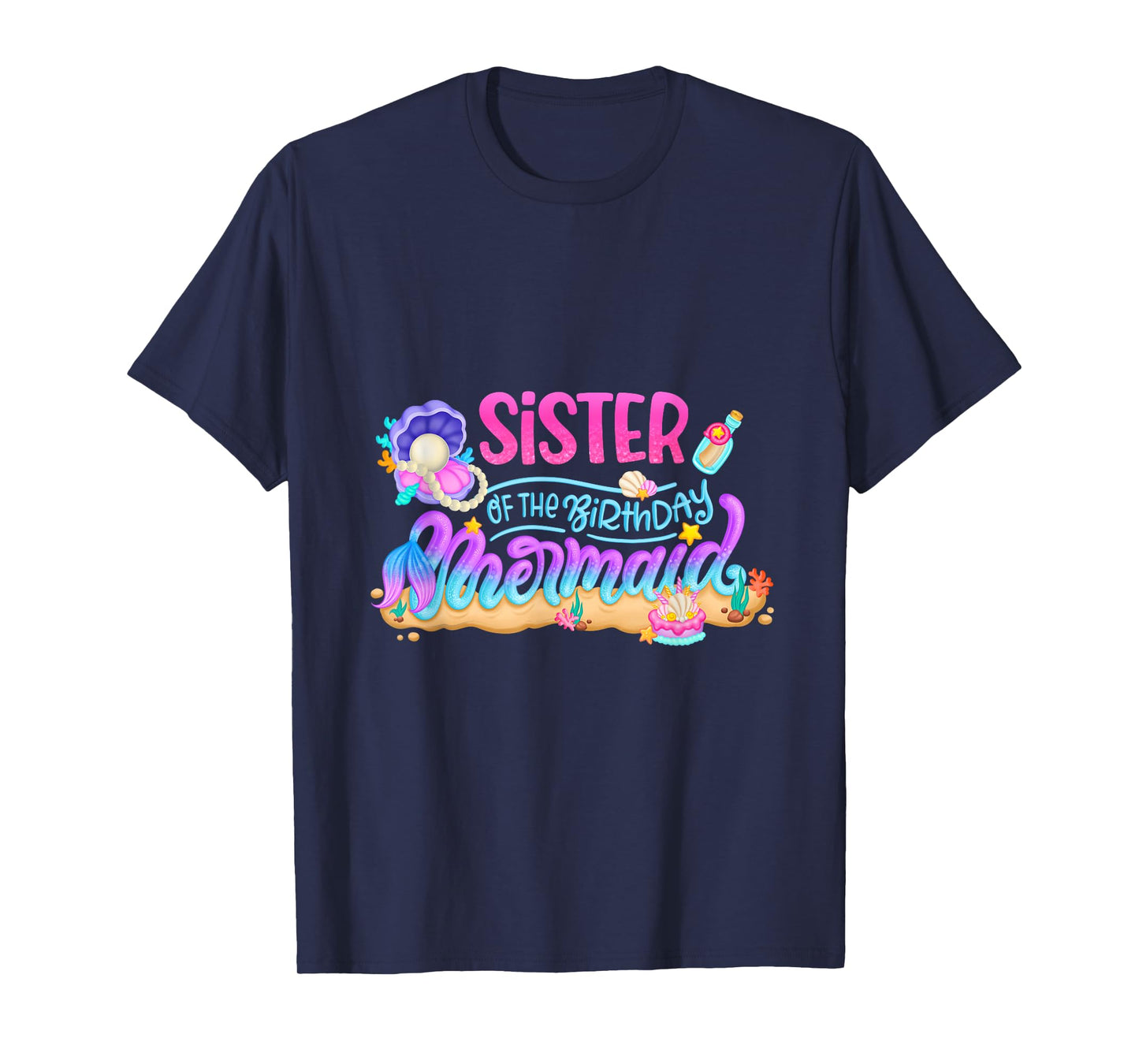 Sister Of The Birthday Mermaid Party Matching Family Girls T-Shirt