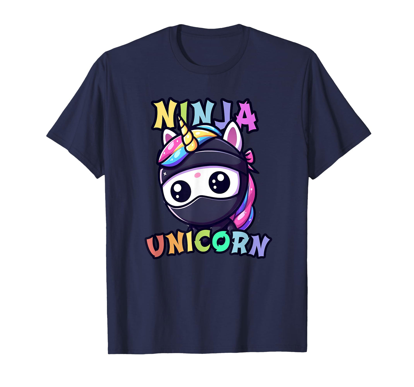 Kids NINJA UNICORN Birthday Girl Funny Little Gymnast Strong T-Shirt