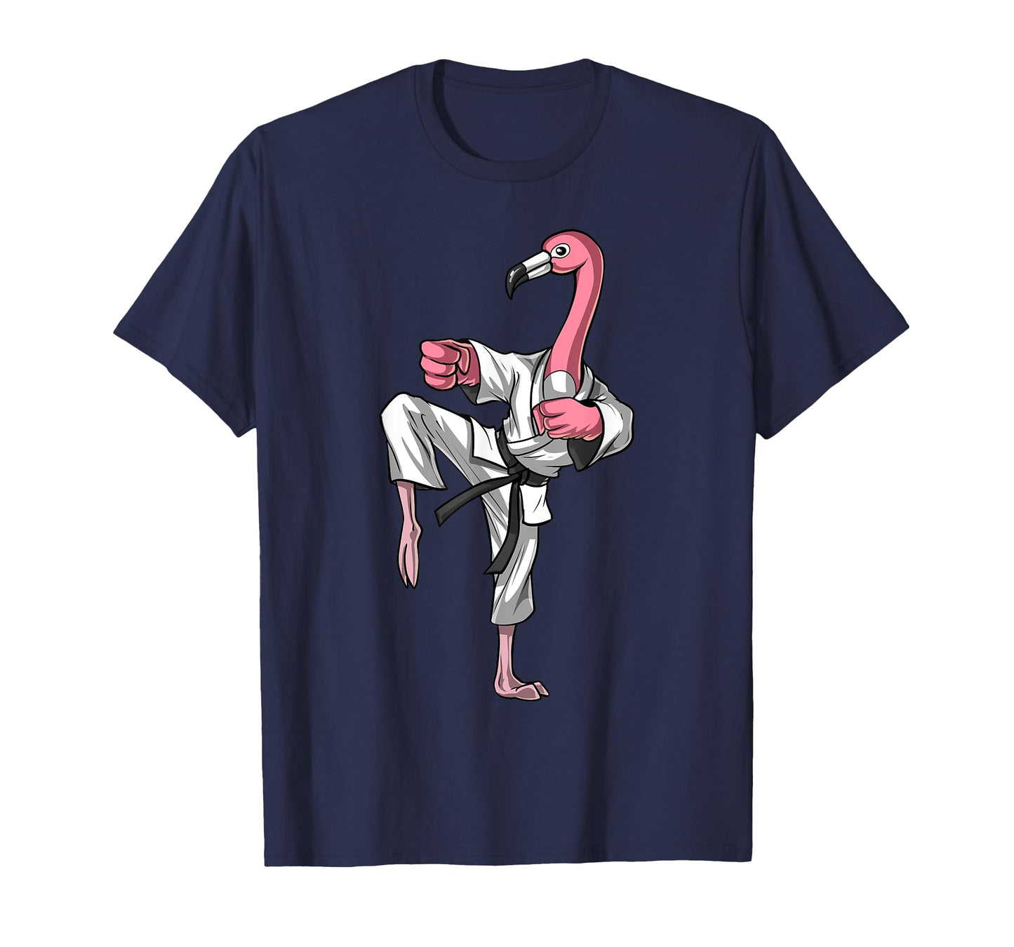Flamingo Bird Karate Ninja Kickboxing Taekwondo Martial Arts T-Shirt