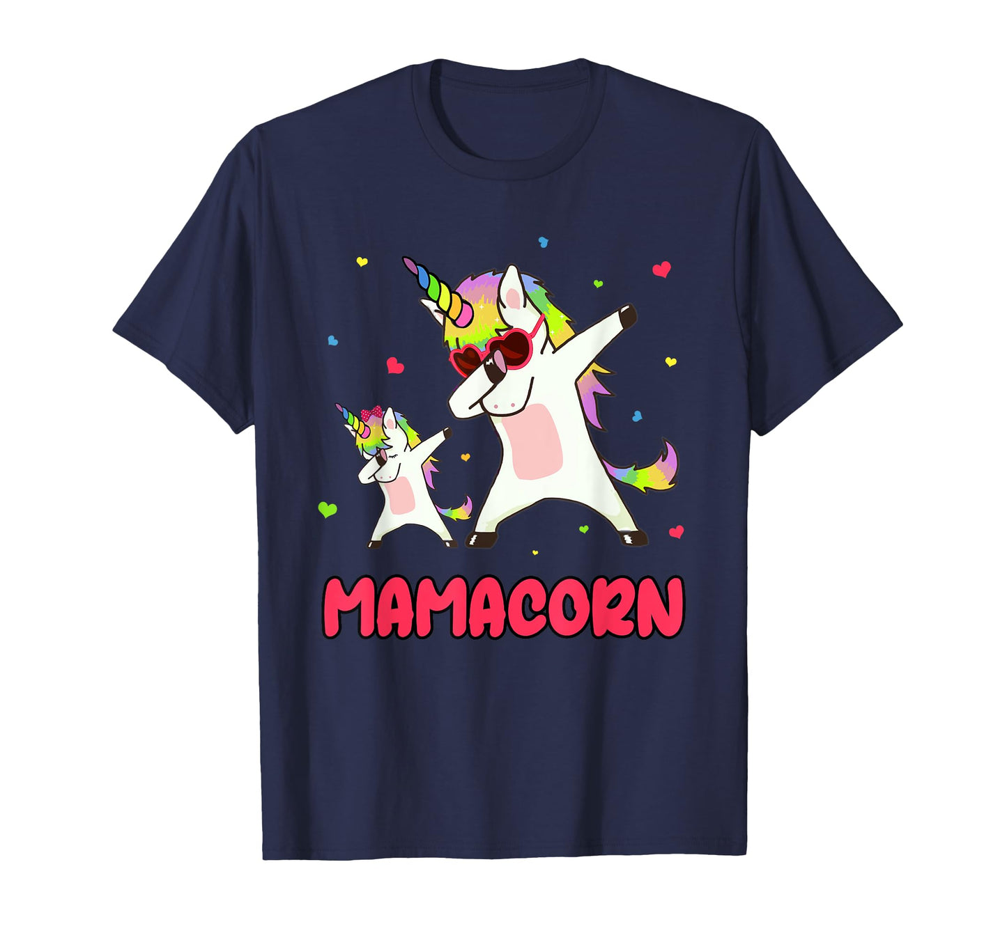 Mamacorn Dabbing Unicorn Mom Unicorn Girl Mommy Birthday T-Shirt