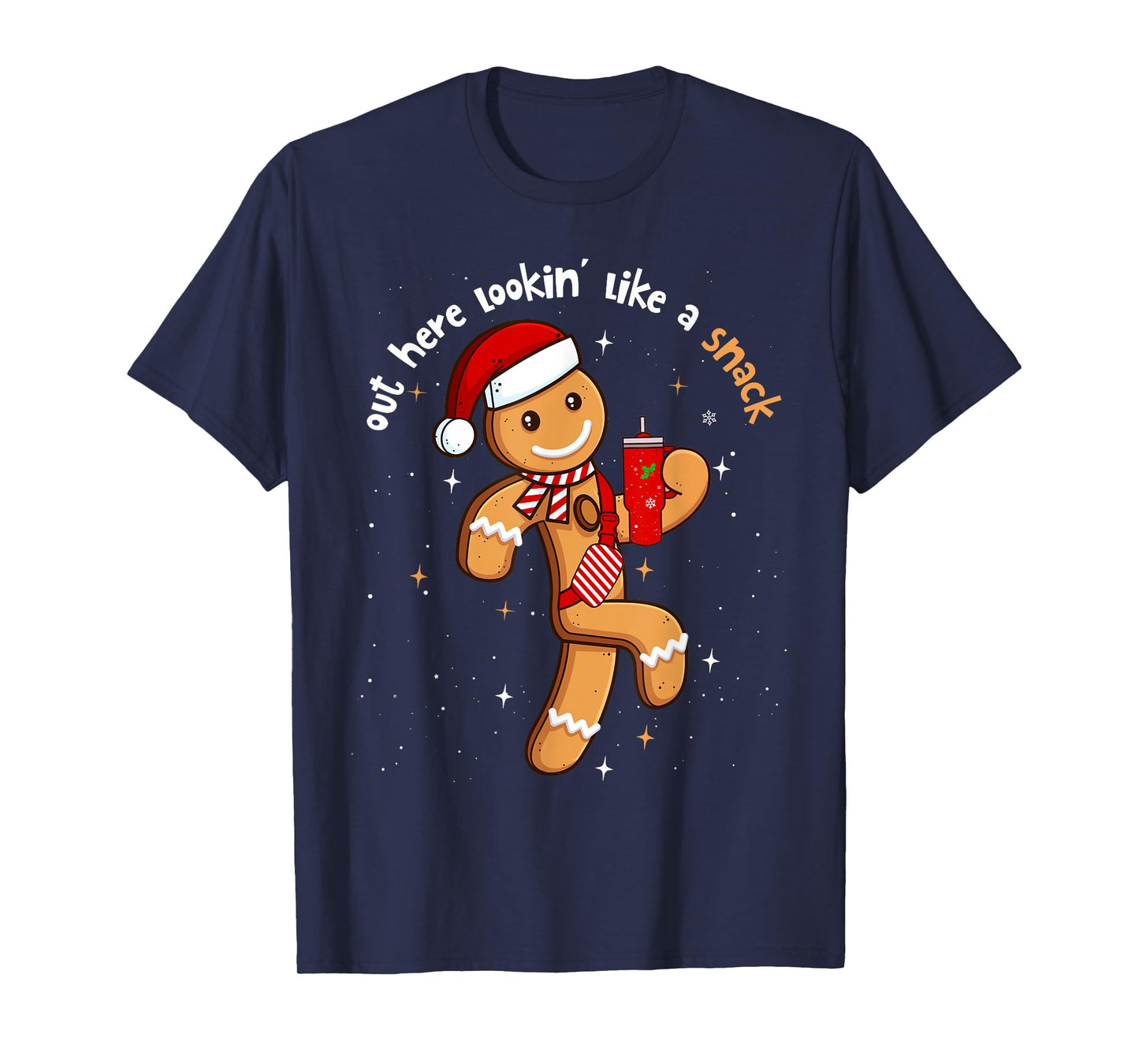 Out Here Looking Like A Snack Funny BouJee Xmas Gingerbread T-Shirt