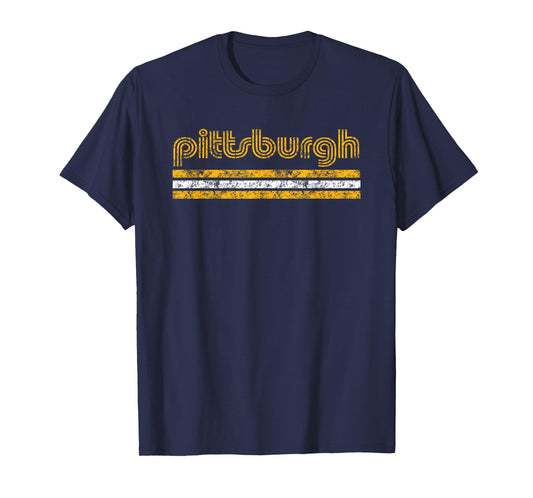 Pittsburgh Pennsylvania Retro Vintage Weathered T-Shirt