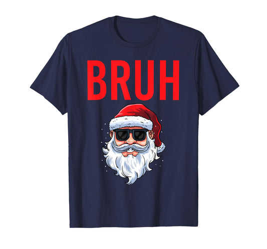 Merry Christmas Bruh Meme Funny Saying for Brother Boys Men T-Shirt