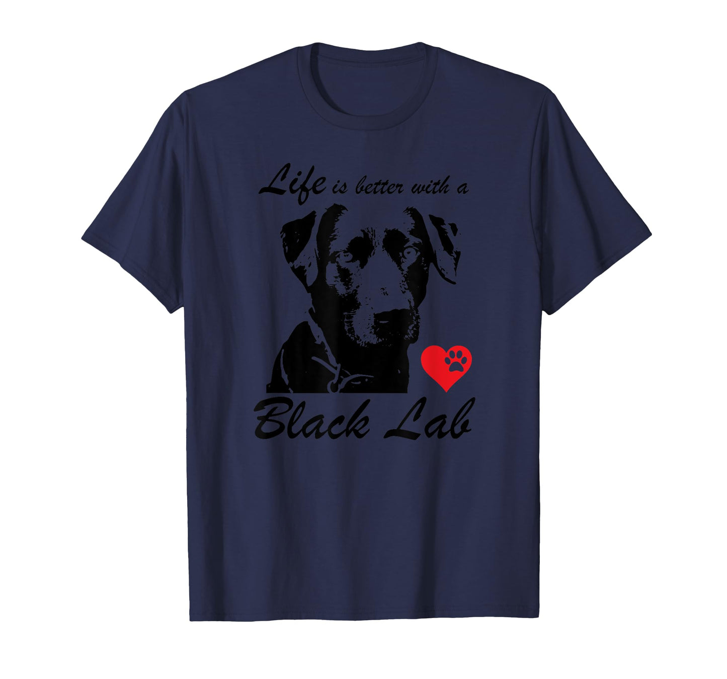 Black Lab Dog Face K9 I Love My Black Lab Dog Lovers Gift Men Women Kids T-Shirt