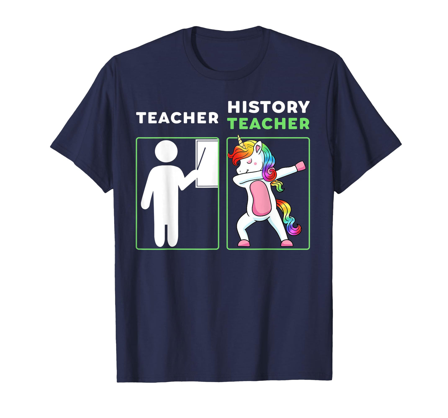History Teacher Dabbing Professor Educator Unicorn T-Shirt