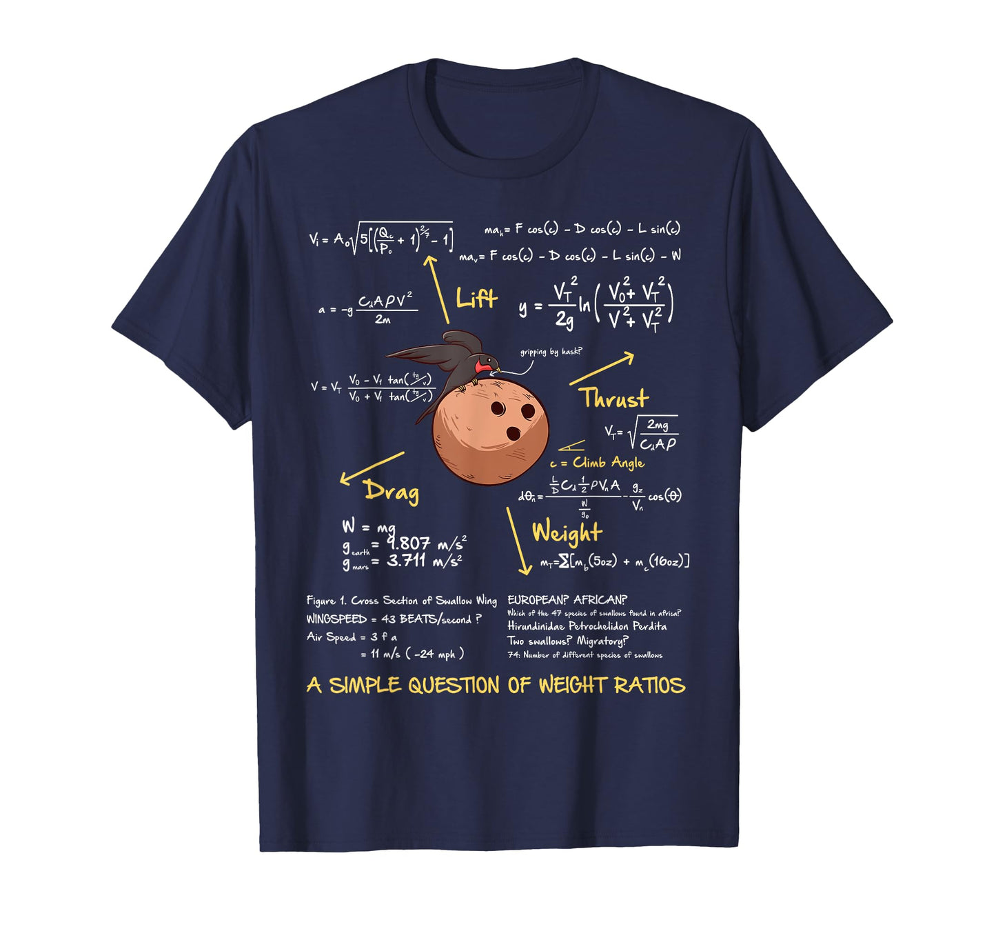 Simple Question of Weight Ratio Funny Math Teacher Geek T-Shirt