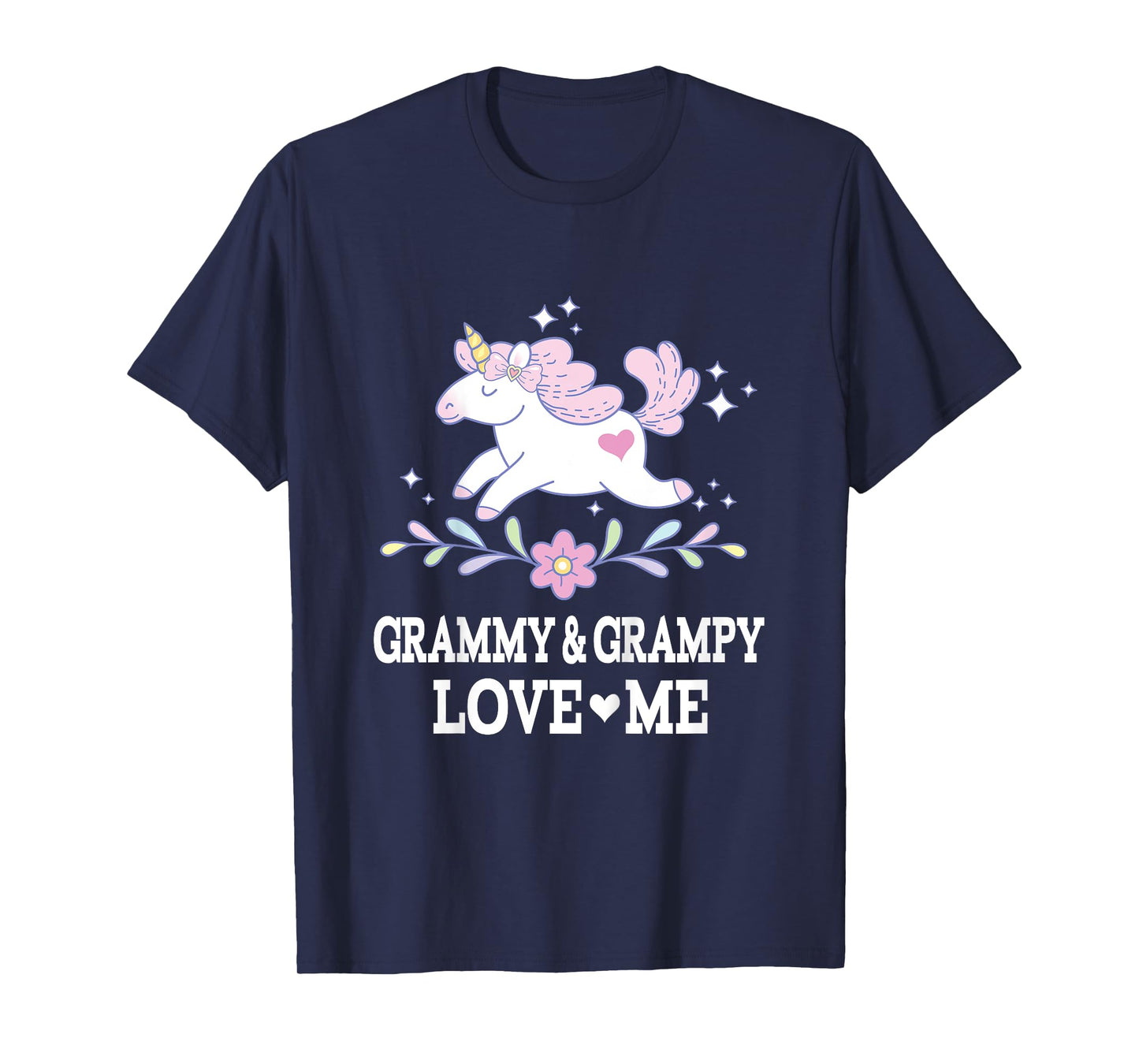 Grammy and Grampy Love Me Unicorn Grandchild T-Shirt