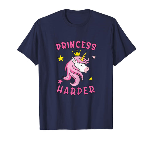 Unicorn Gifts Princess Harper Unicorn Girls T-Shirt White X-Small Classic Fit Short Sleeve