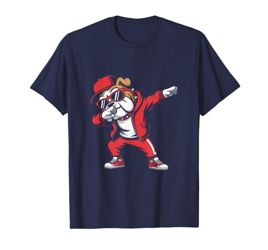 Cool Bulldog Dabbing Gift for Men Women Boys Girls Kids T-Shirt