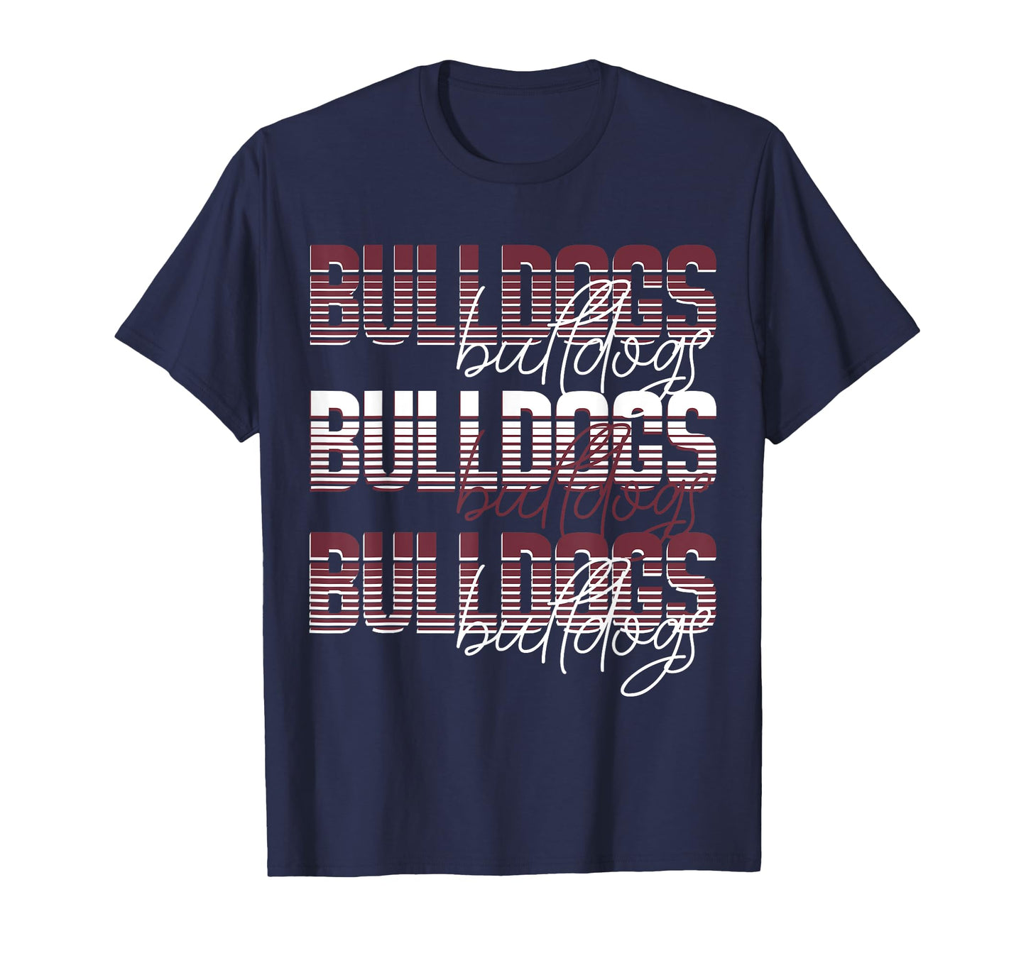 Bulldogs School Spirit Maroon Bulldog Pride Game Day mascot T-Shirt